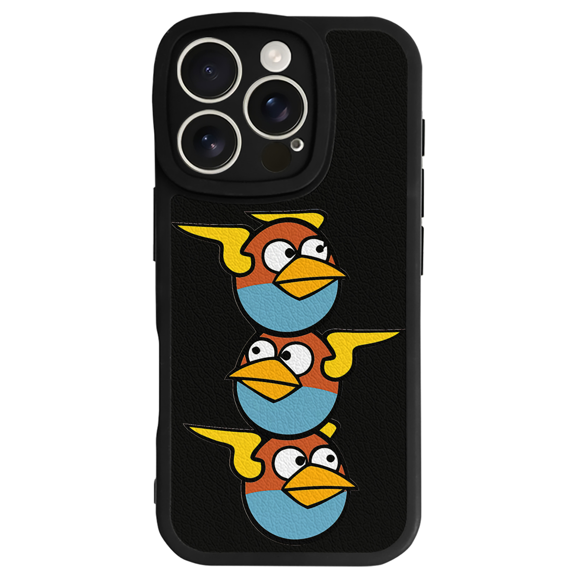 （画像用） Angry Birds アングリーバード 【iPhone 16シリーズ対応】シリコンスマホケース（レザー調） 材質：シリコン